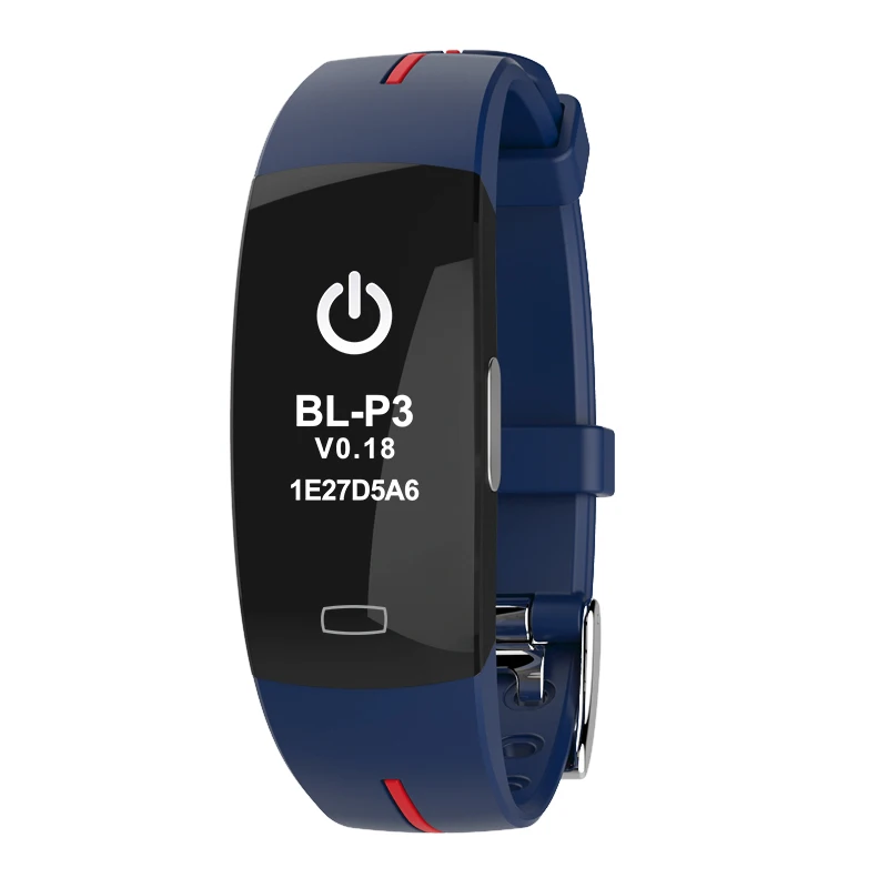 Ravi P3 ЭКГ PPG Смарт часы кровяное давление монитор сердечного ритма шагомер Спортивный Браслет Smartwatch IP67 для IOS Android Xiaomi - Цвет: blue red