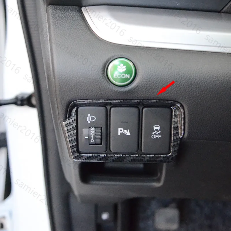 Углеродное волокно цвет подходит для Honda CRV CR-V 12- крышка выключателя освещения отделка