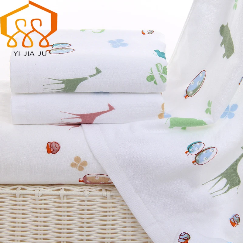

Bath Towel 100% Cotton Elephant Cartoon Gauze Solid Beach Towel For Adults Fast Drying Soft Thick High Absorbent Antibacterial