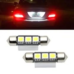 2x ультра яркий белый 36 мм 3smd LED номерной знак света для VW Passat B5 B6 Гольф 4 5 MK4 MK5 JETTA SCIROCCO 12 В света автомобиля