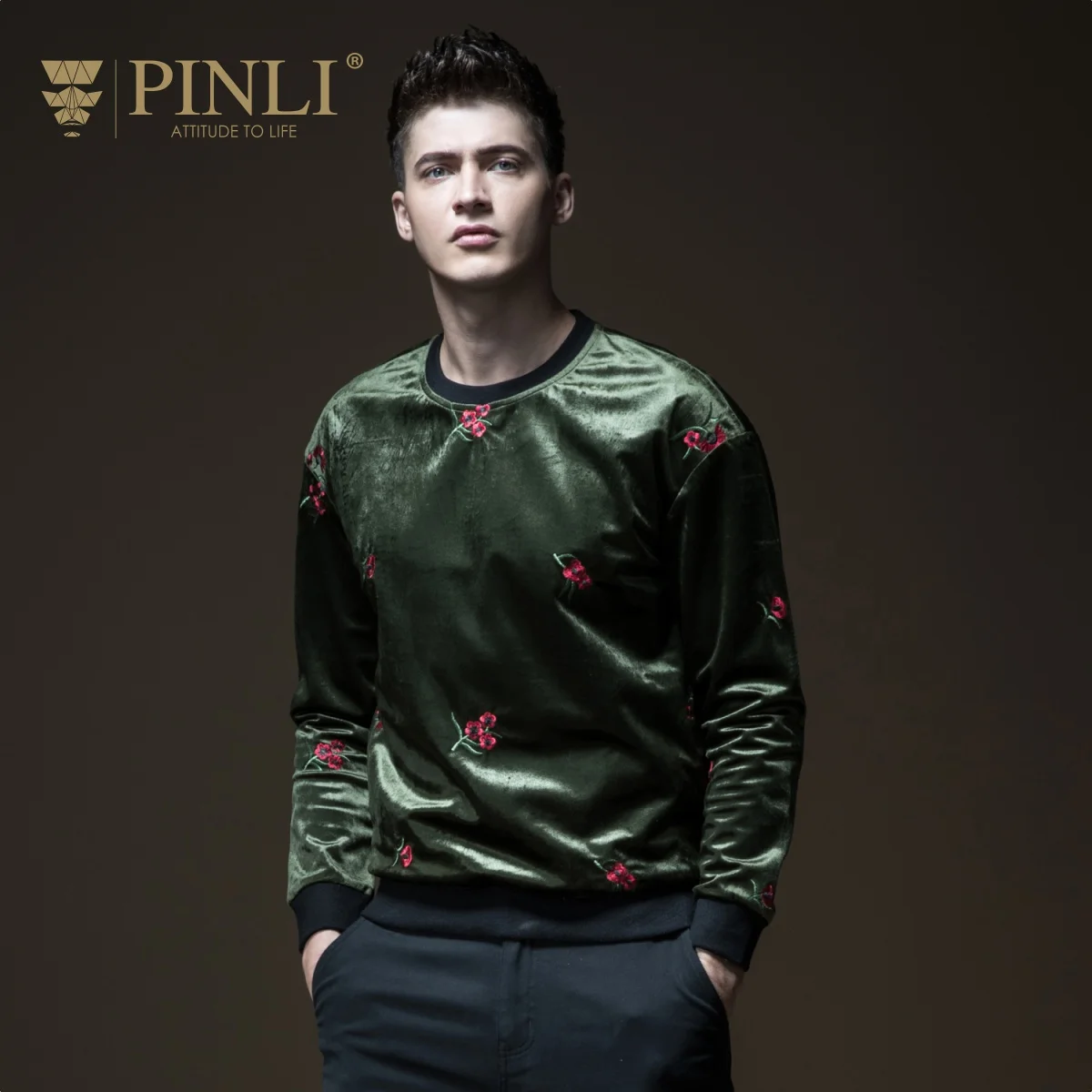 

Linkin Park Pinli For Pingli Spring New Sanitary Wardrobe Men's Embroidery Slimming Round-collar Jacket Moisture B183209190