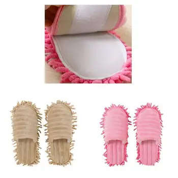 

Newly 1 Pair Mop Slippers Lazy Cleaning Floor Clean Dust Warm Durable for Home Bedroom VA88