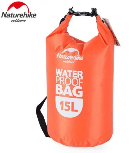 Naturehike открытый 2L 5L 15L 25L водонепроницаемая сумка, для плавания сухой мешок для хранения сухой мешок дорожный набор оборудования - Цвет: 15L Orange