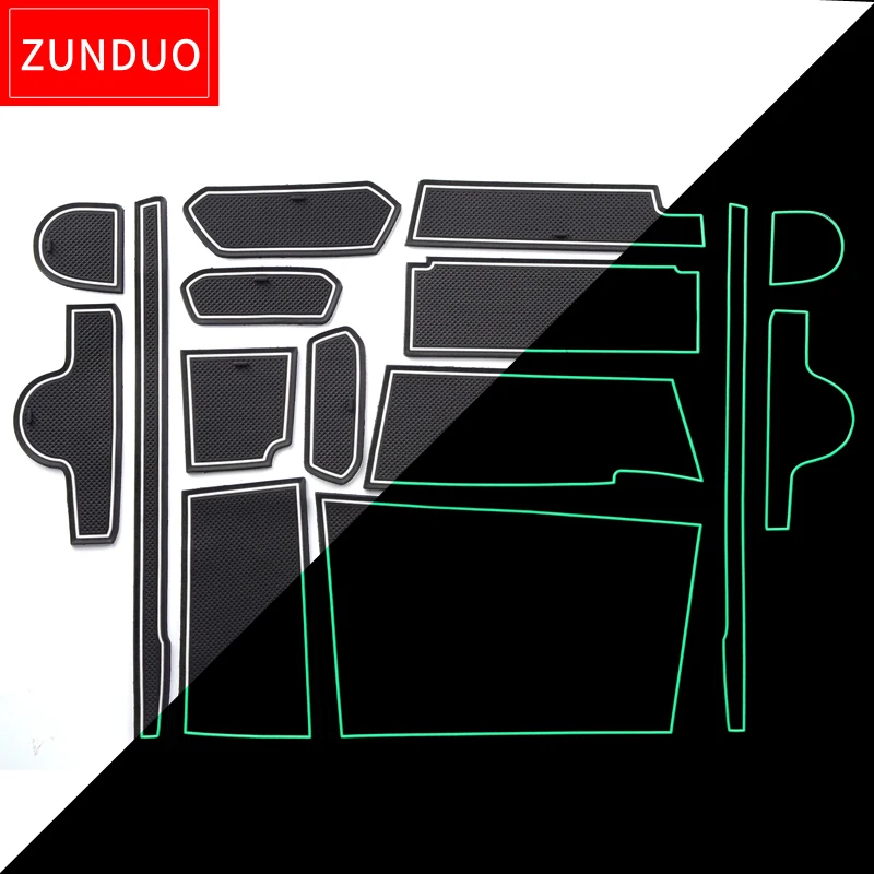 

ZUNDUO Gate slot padFor DAIHATSU WAKE 2015-2018 Accessories Interior Door Pad/Cup Mat red white