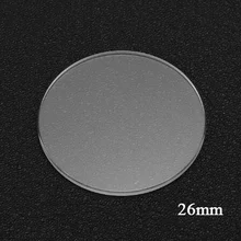 Гладкое плоское сапфировое стекло для часов с защитой от царапин толщиной 1,2 мм, круглое прозрачное стекло для ремонта часов, сапфировое стекло 25-38 мм