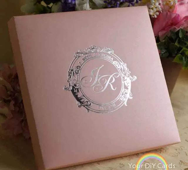 Silk Folio Box Wedding Invitation Card With Mailing On Silk Folio Box Wedding Invitation Card With Mailing