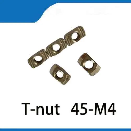 50 шт./лот M4 t-образная гайка 45-M4 головка молотка стопорные гайки для 4545 алюминиевый профиль штранг-прессования разъемы для рукоделия слот 45-m4