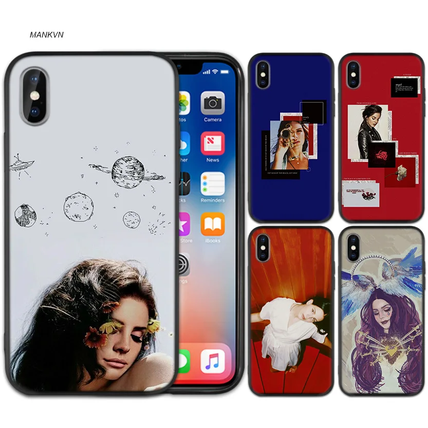 

Lana Del Rey Black Rubber TPU Silicone Case Cover for iPhone X XS XR XS 11 11Pro Max 7 8 6 6S 5 5S SE Plus Fundas Capa Cover