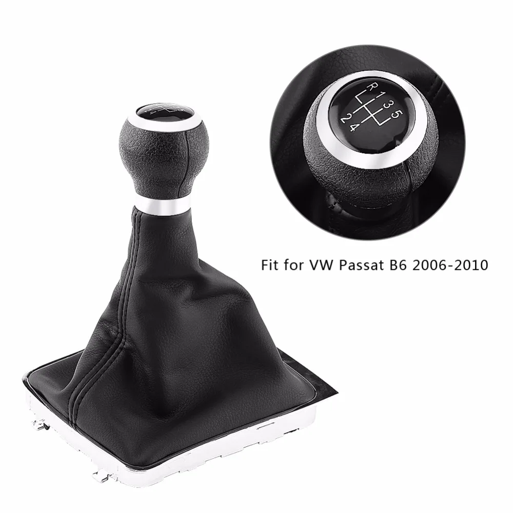 Qiilu 5 Speed Car Gear Stick Shift Knob Head