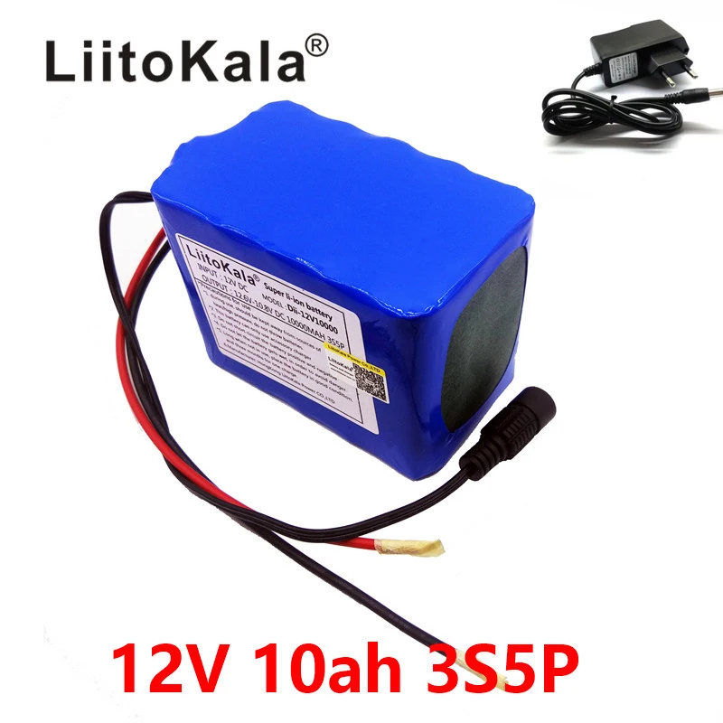 HK LiitoKala 12,6 V 2200mAh 6800mAh 9800mAh 10Ah литий-ионная аккумуляторная батарея зарядное устройство для gps камеры автомобиля