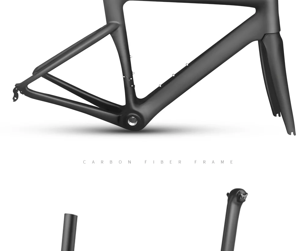 Cheap NEW carbon road frame inner cable Di2&Mechanical racing bike carbon road frame+fork+seatpost+headset carbon road bike LEADNOVO 22
