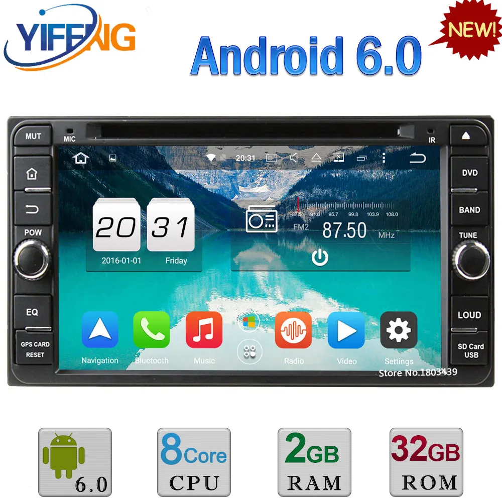 2DIN 4GB RAM Android 6 0 Octa Core DAB Car DVD font b Radio b font