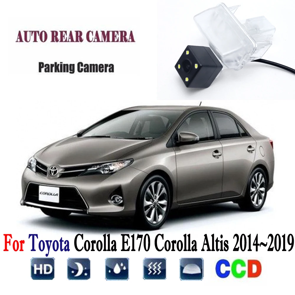 

Reverse camera For Toyota Corolla E170 For Corolla Altis 2014~2019 CCD Night Vision Rear View Camera/license plate camera Backup