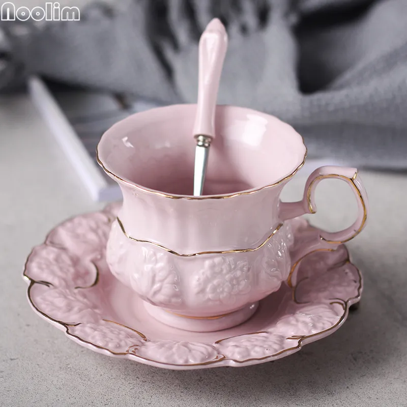 Ретро Элегантный фарфоровый чайный набор, керамическая чайная чашка, горшок, британский цветочный чайный горшок, кружка, кофейная чашка, посуда
