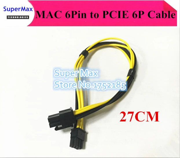 Computer Cables New Mac Pro/G5 Mini 6 pin Ports to pci-e 6 pin Port Cable Adapter for 8800GT Quadro 4000 FX4500 gtx285 Video Card Cable Length: 27cm, Color: 10PCS Computer Cables New Mac Pro/G5 Mini 6 pin Ports to pci-e 6 pin Port Cable Adapter for 8800GT Quadro 4000 FX4500 gtx285 Video Card Cable Length: 27cm, Color: 10PCS