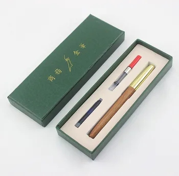 

0.5mm Vintage High Quality Fountain Pen Rosewood and Brass Fountain Pen For Business Student Stationery Ink pen set