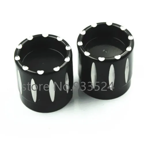 Nero Cnc Assale Anteriore Cap Dado Per Harley Dyna Blackline V-Rod Fxsb