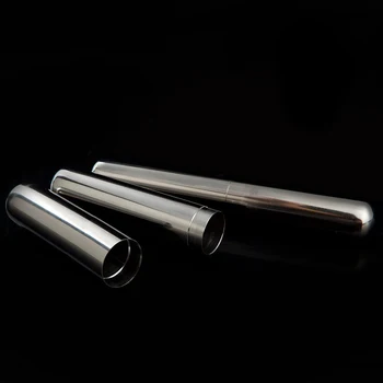 

COHIBA Gadgets Stainless Steel Portable Single Cigar Hydrating Tube Travel Cigar Tube Case Portable Jar Holder Accessories 1011A