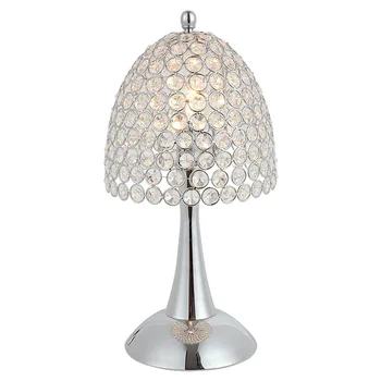 

Modern Crystal umbrella Bedroom Table Lamps Fashion Study Room Desk Light Table Light Living Room Crystal Chrome Table Lamp