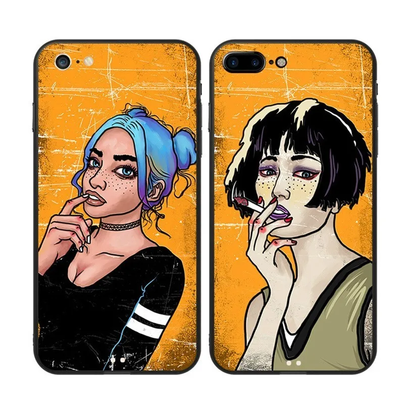 Y-ZU чехол для телефона iPhone 6 6s 7 8 6/7/8 plus X личности оригинальный Bad girl рука оболочки