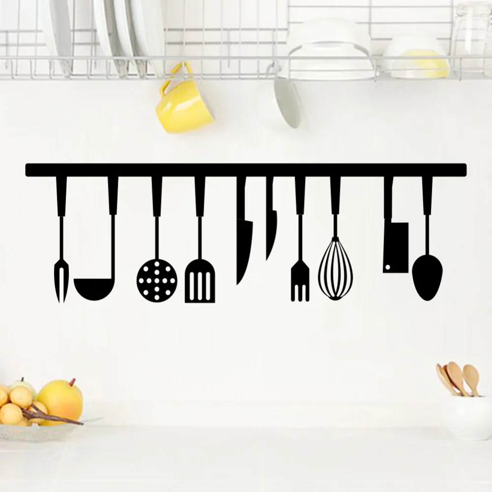 

Creative Kitchenware Wall Decal DIY Vinyl Decor Sticker for Resturant Dining Room