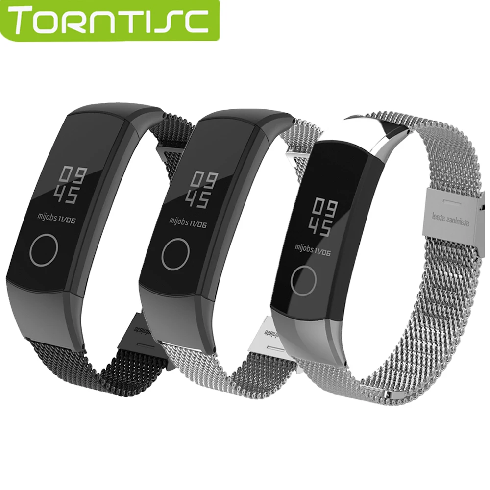 

Torntisc Metal huawei Honor Band 4 5 Strap Stainless Steel Detachable Wristband Smart Accessories For huawei Honor Band 4 5