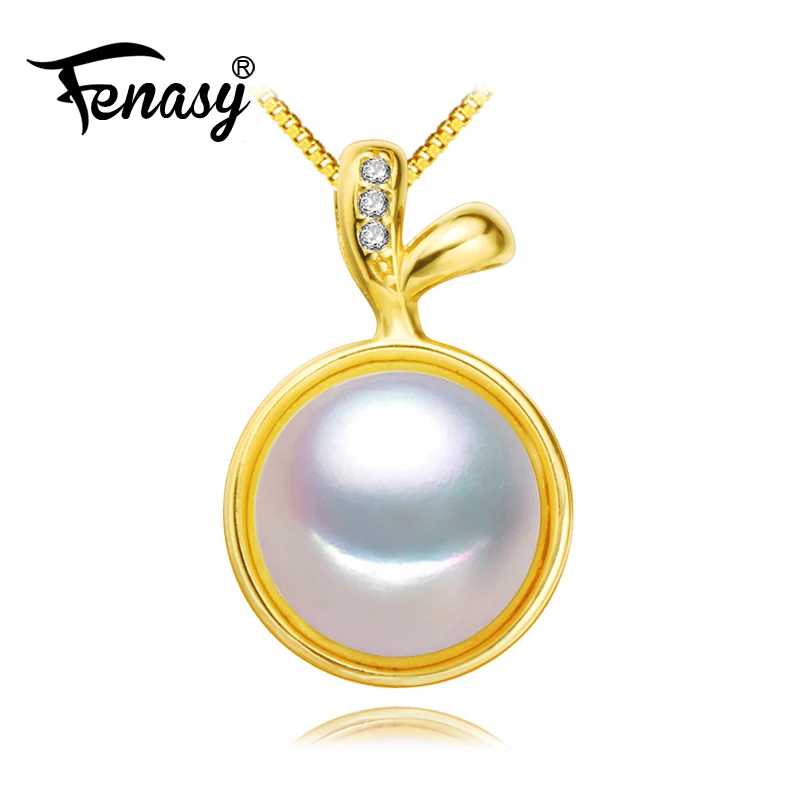 

FENASY pearl jewelry natural Pearl pendant cute apple wedding engagement jewelry necklace women best friends pendant aliexpres
