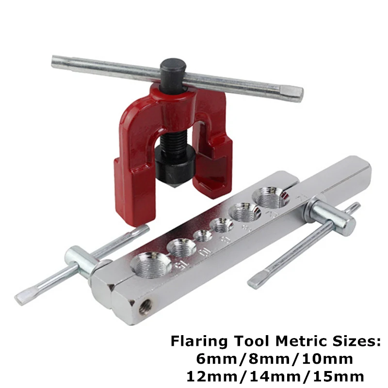 Трубный резак 3-28 мм, набор инструментов для сжигания, расширитель труб, расширитель, мундзапчасти, резец труб, расширитель, устройство для медных труб, сжигание, инструменты - Цвет: Metric flaring tool