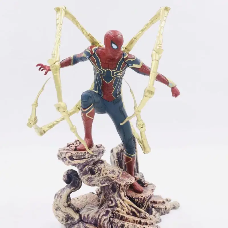 

Iron Spiderman Action Figure Marvel Hero Avengers Statue Collection Toys 28cm