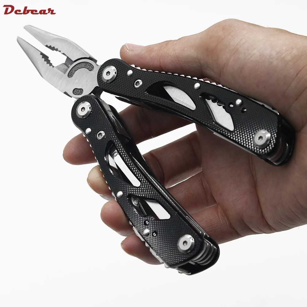 Multi Tool Folding Pliers with Knife Screwdrier Bits Ferramentas