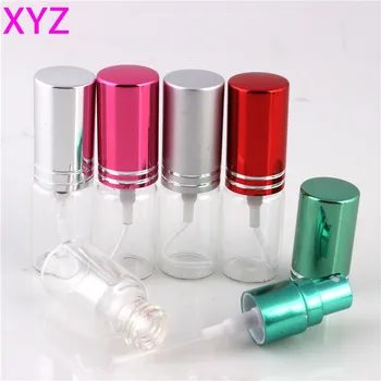 

XYZ 9 Colors 5ML 10ML Mini Portable Colorful Glass Perfume Bottle With Aluminum Atomizer Empty Cosmetic Containers For Travel