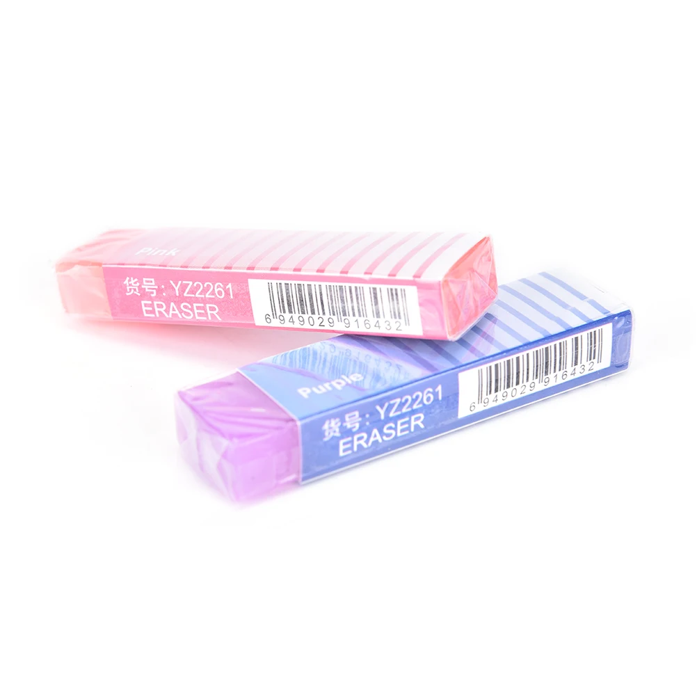 Cute Kawaii Colored Long Strip Rubber Eraser Creative Jelly Eraser For Kids Gift Stationery School Office Erase Supplies