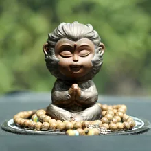 Фиолетовый Глиняный печь Милая Обезьяна Король чай домашнее животное украшения креативный чай церемония чайная игра чайный поднос украшение автомобиля ремесла