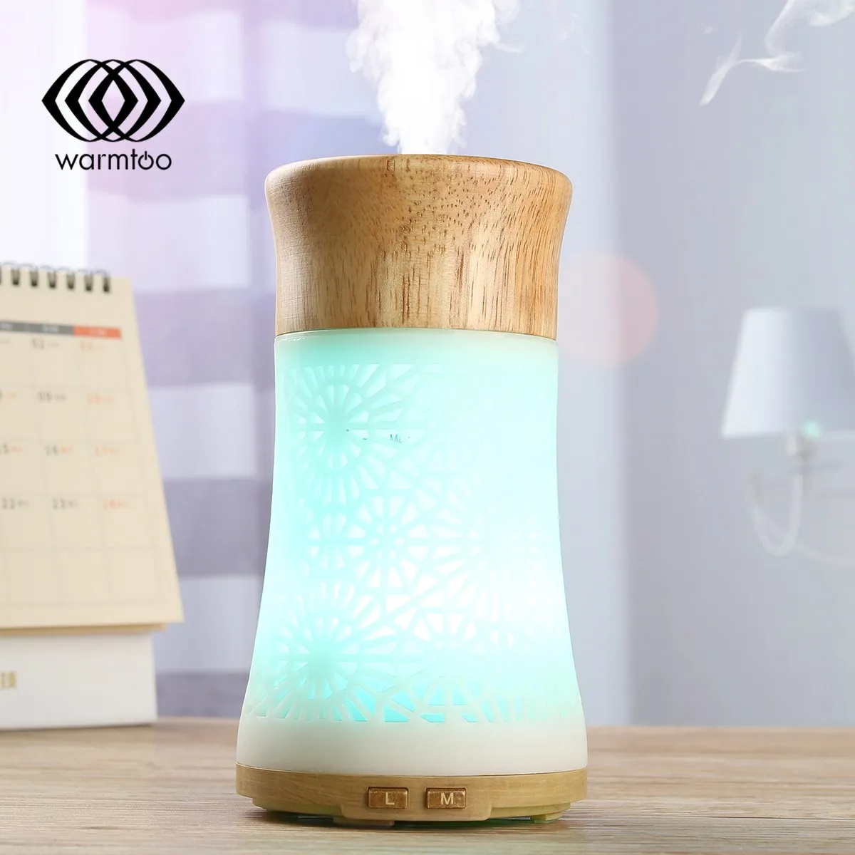 

Warmtoo Fashion LED 7 Colors Ultrasonic Air Humidifier Purifier Aroma Oil Diffuser Aromatherapy For Home Office