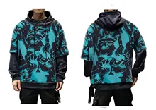 

Juventus Causal Hooded Sportswear Fake 2 Pcs Blue Color Short Sleeve Hoodies S-3XL
