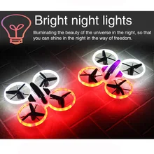 JXD522 JXD 522 RC Helicopter Fantastic LED Night Lights 4CH 6 Axis RC Drone Quadcopter Remote Control Toys Stunt Aircraft