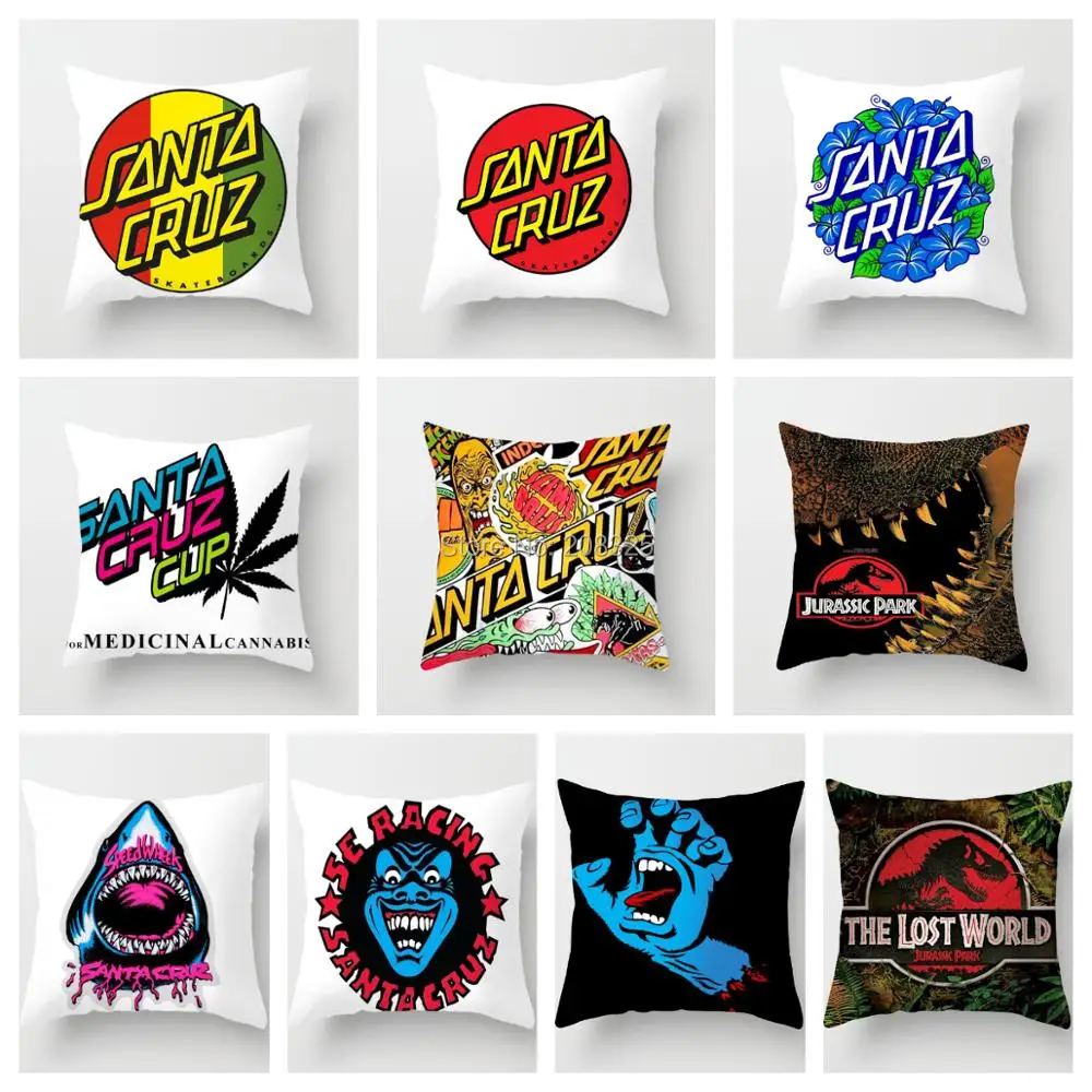us 2 16 20 off zengia 45cm 45cm santa cruz cushion cover letter print polyester pillow case home decorative pillow cover waist throw pillowcase in print cover letters
