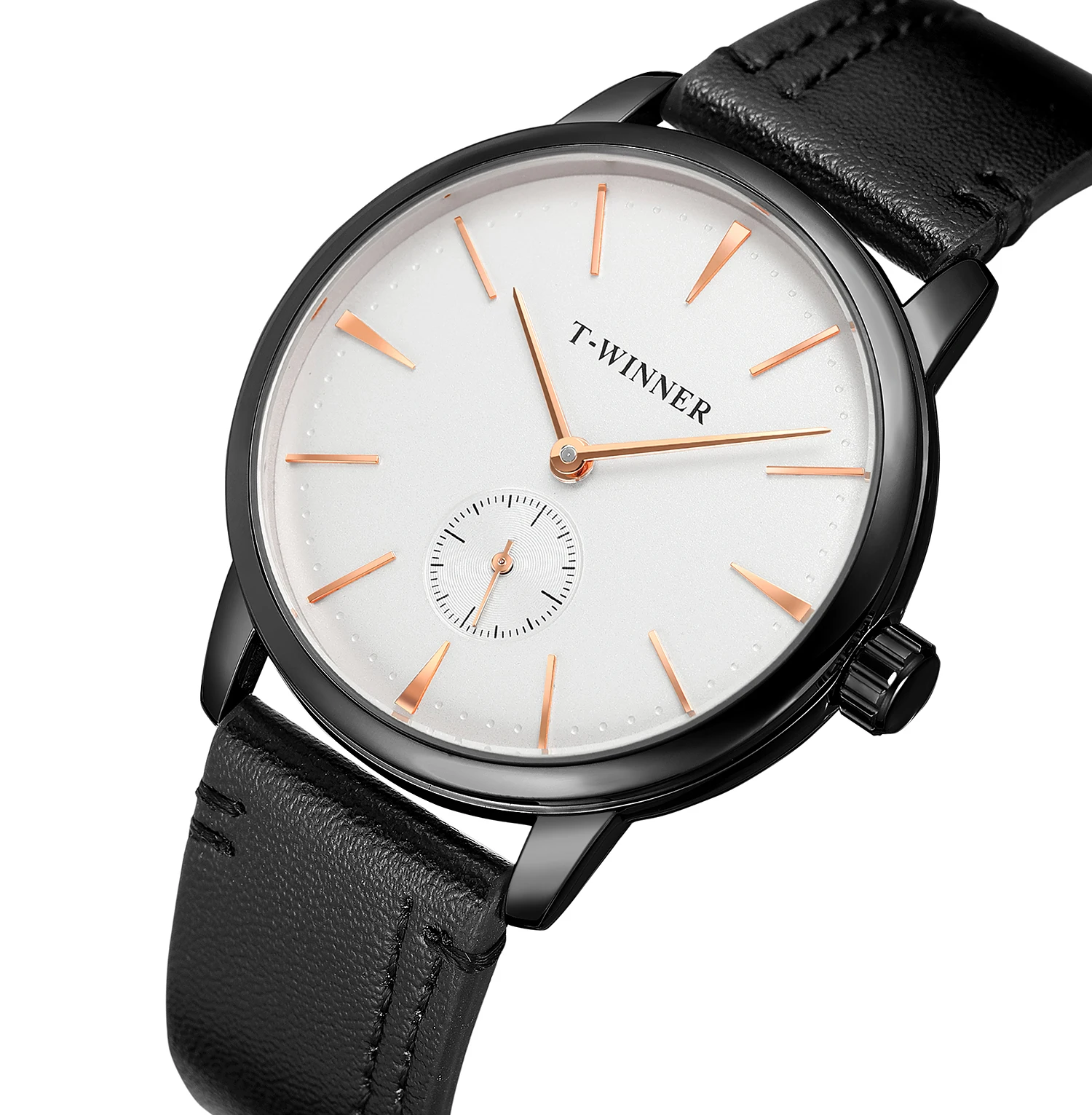 

T-winner Top Brand Leather Mechanical Watch Men Hand Wind Man Simple Analog Wrist Watches Montre Homme Reloj Hombre Reloj Mujer