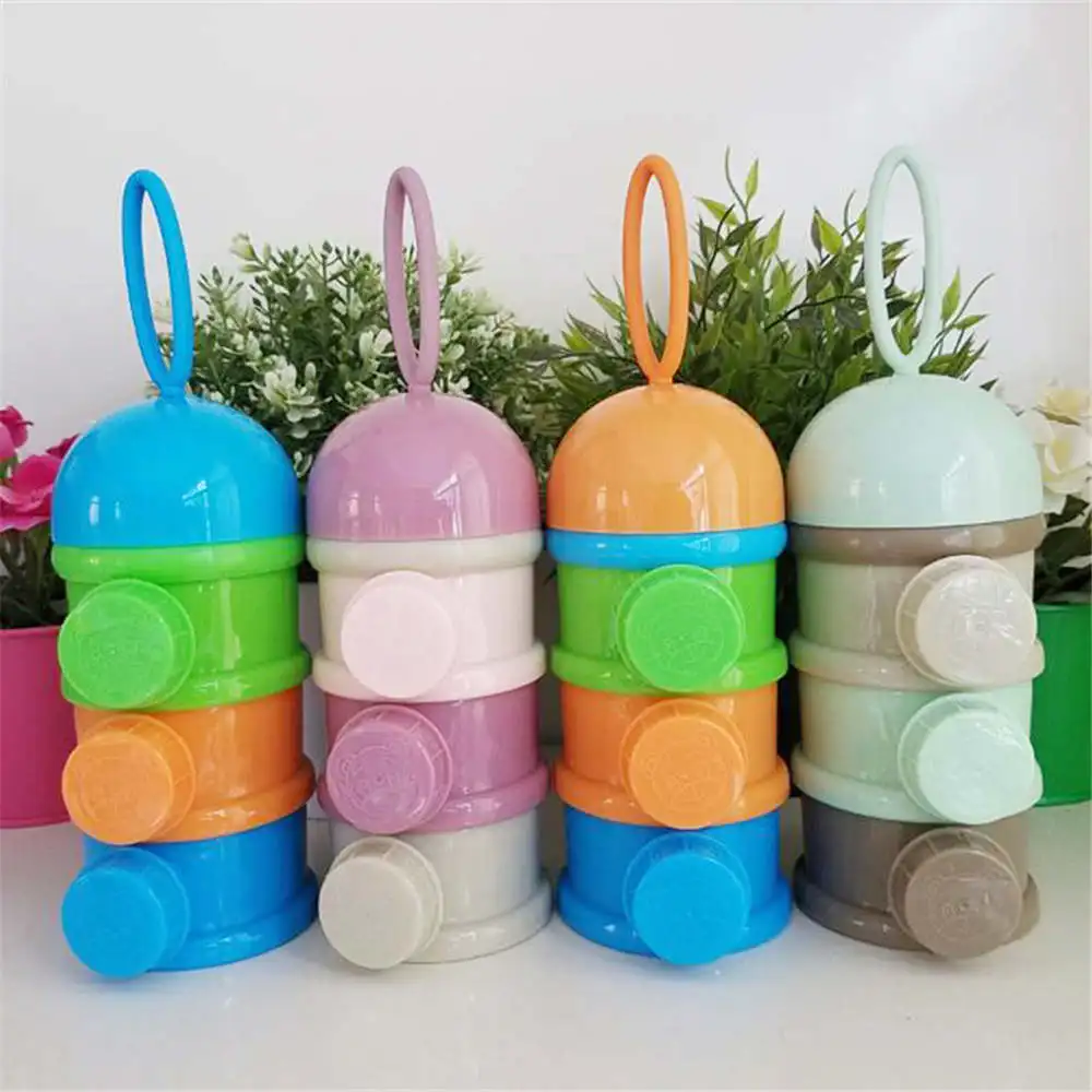 

3 Layer Portable Milk Powder Formula Dispenser Box Baby Food Separable Containers Newborn Toddler Feeding Boxes Pot