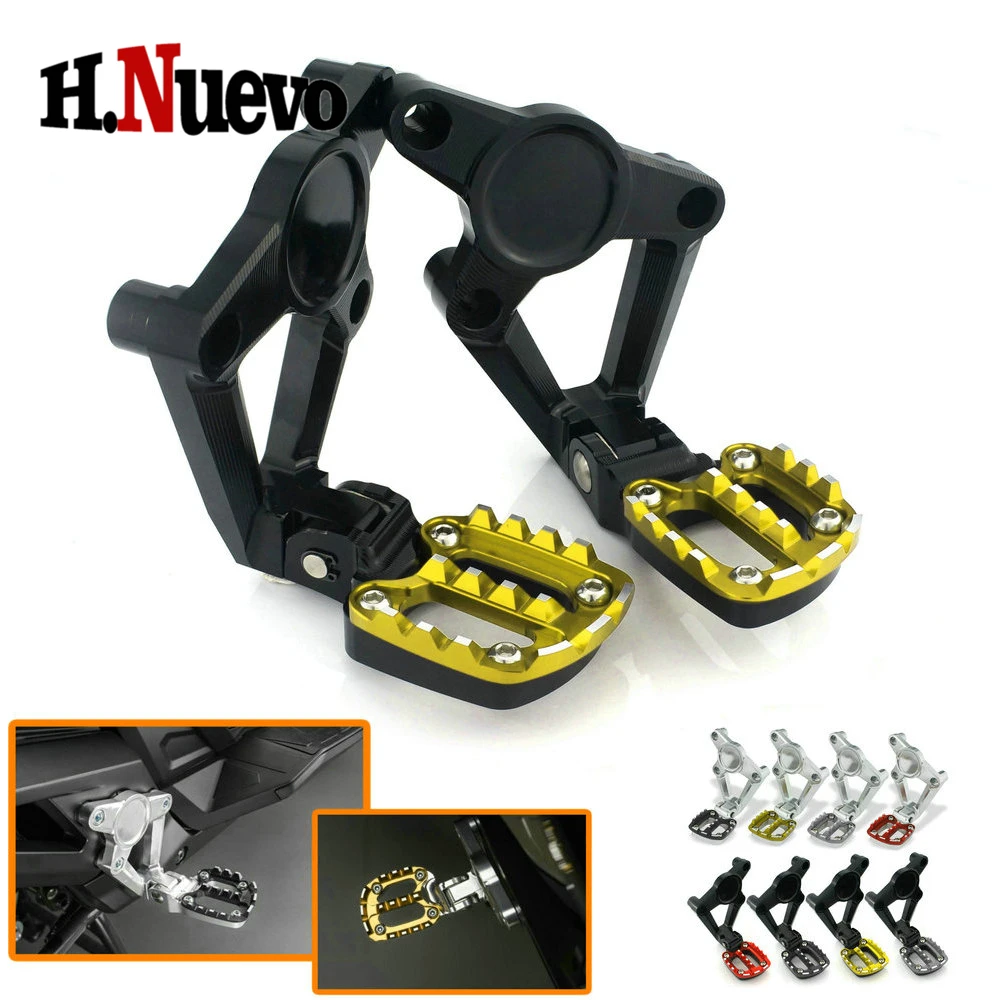 XADV 750 Motorcycle Rear Foot Rest Moto For Honda XADV 750 Accessories Aluminum 2017 2018 X-ADV 750 Passenger Foot Pegs Gold Red (10)
