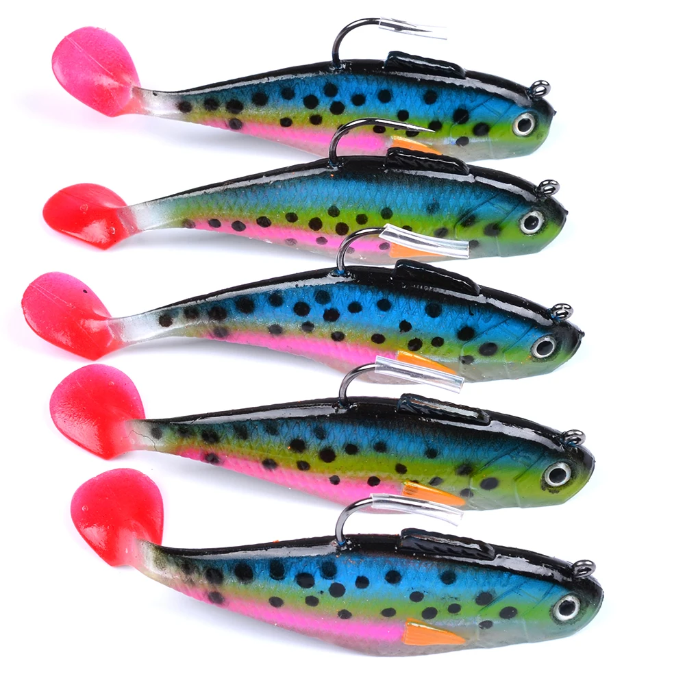 5pc/lot fishing lure 10.1 cm/piece Soft Lures 25.1 g/piece soft bait ,Top Quality fishing tackle