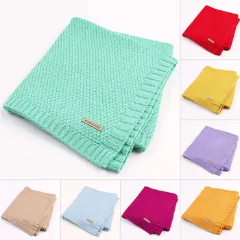

Baby Blanket Knitted Swaddle Wrap Blankets Super Soft Bedding Quilt For Bed Sofa Basket Stroller Blankets