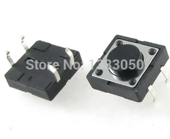 

10 Pcs 12 x 12mm x 5mm Momentary Push Button Tactile Tact Switch Non lock 4 Pin