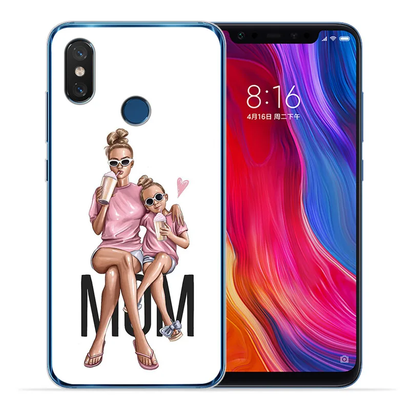 Роскошные для малыша и мамы; queen женщина для Xiaomi Redmi Mi 8 6 A2 Lite 5X 6X A1 6A 4X 4A 5 Plus Note 4 5A Prime Pro крышка чехол Coque Etui - Цвет: 1208