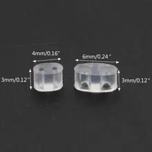 10 шт прозрачные силиконовые двойные пробки для отверстий ожерелье регулируемая длина разделитель бисера