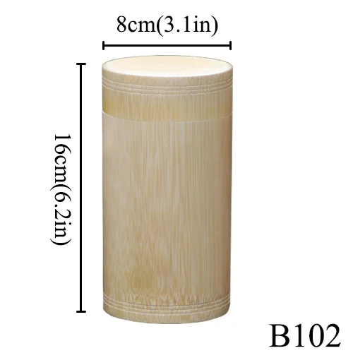 Бамбуковые бутылки для хранения баночки деревянная маленькая коробка контейнеры ручной работы для специй Чай Кофе Сахар получить с крышкой Винтаж - Цвет: 8X15CMB0082