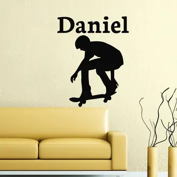 

Personalized Name Wall Decals Skate Stickers Decal Vinyl Boy Nursery Room