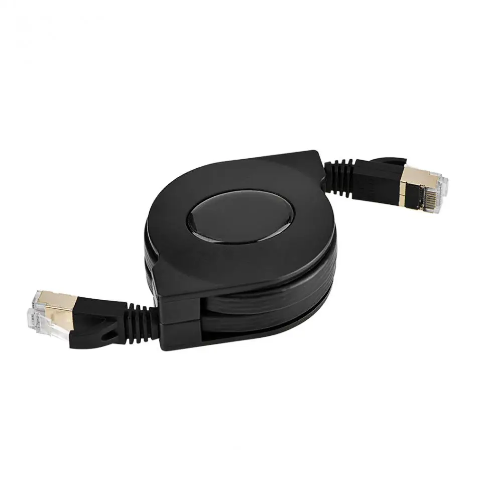 Retractable CAT7 RJ45 600MHz Patch Shielded Lan Network Cable Flat Cord on Aliexpress