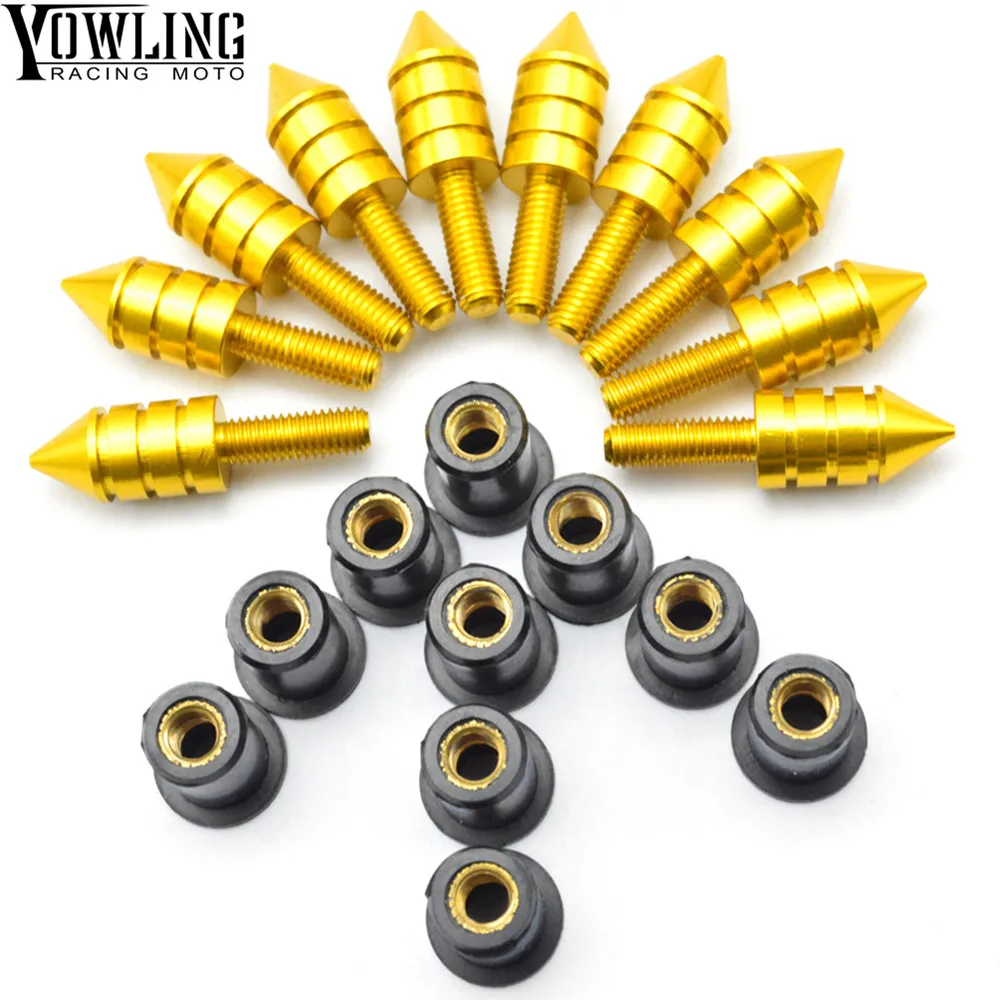

5MM Motorcycle Windshield Windscreen Bolt Screw Nut Fastener Kit For yamaha mt 09 mt07 YZF R6 1999 2000 2001 2002 2003 2004 2005