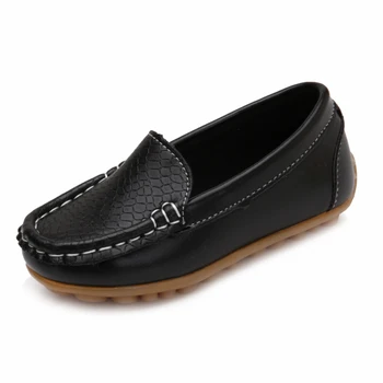 

ABWE New Children Shoes Classic Fashion PU Shoes for Girls Boys Shoes Flat Casual Kids Shoes(Black / YELLOW)
